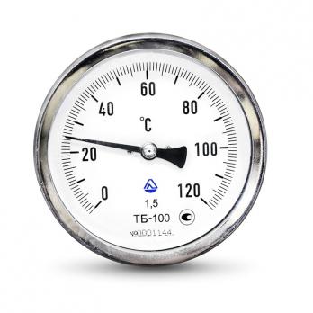 ТБ-100-160 0+120-1,5-О, Термометр биметаллический с осевым штуцером