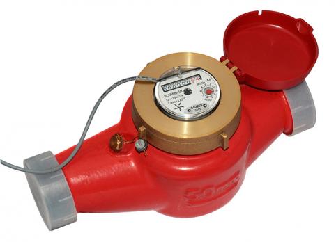 ВСКМ 90-50 ДГ, счетчик холодной и горячей воды с имп. вых. 100 л/имп с комплектом присоединителей