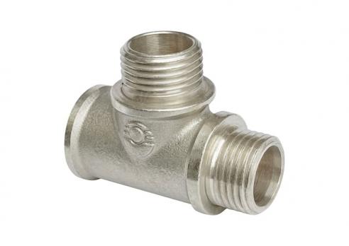 Тройник лат перех Ду15 м/р/р никель VALFEX VF.133.N.012.012.012