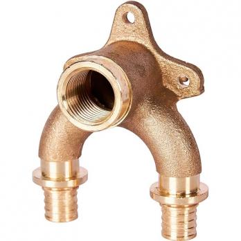 Проточный настенный угольник STOUT 16x1/2 бронзовый для труб из сшитого полиэтилена (340034G041622B)