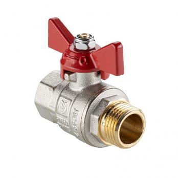 Кран шаровой VALTEC BASE-ГОСТ полнопроходной, 1/2" B-Н ручка бабочка VT.218S.N.04