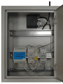 Блок системы телеметрии Пульсар шкаф стальной IP68, искрозащита, питание, GSM/GPRS, антенна