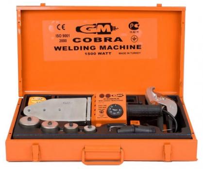 Комплект сварочного оборудования COBRA 5 PPR 16-90 мм,резак 16-42, насад 20,25,32,40 GM 005