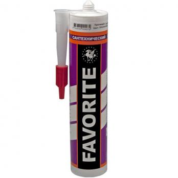 Герметик силиконовый санитарный FAVORIT 280 мл белый (12 шт/уп)